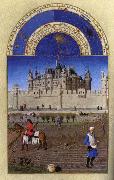 Les trs riches heures du Duc de Berry: Octobre (October) LIMBOURG brothers